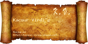 Kacsur Virág névjegykártya